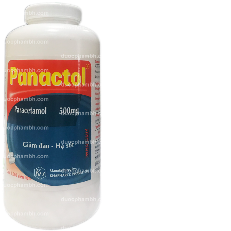 Panactol Paracetamol 500mg Khapharco C 1000v