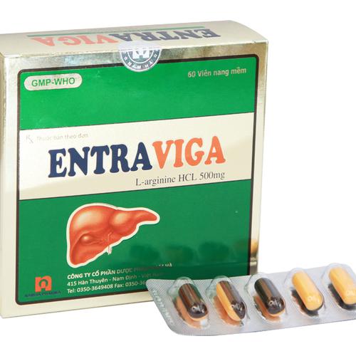 Entraviga (L-Arginin HCL) 500mg Nam Hà (H/60v)