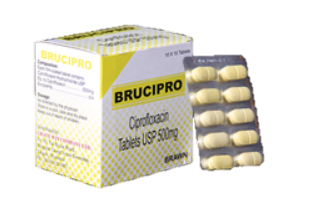 Brucipro (Ciprofloxacin) 500mg Brawn (H/100v)