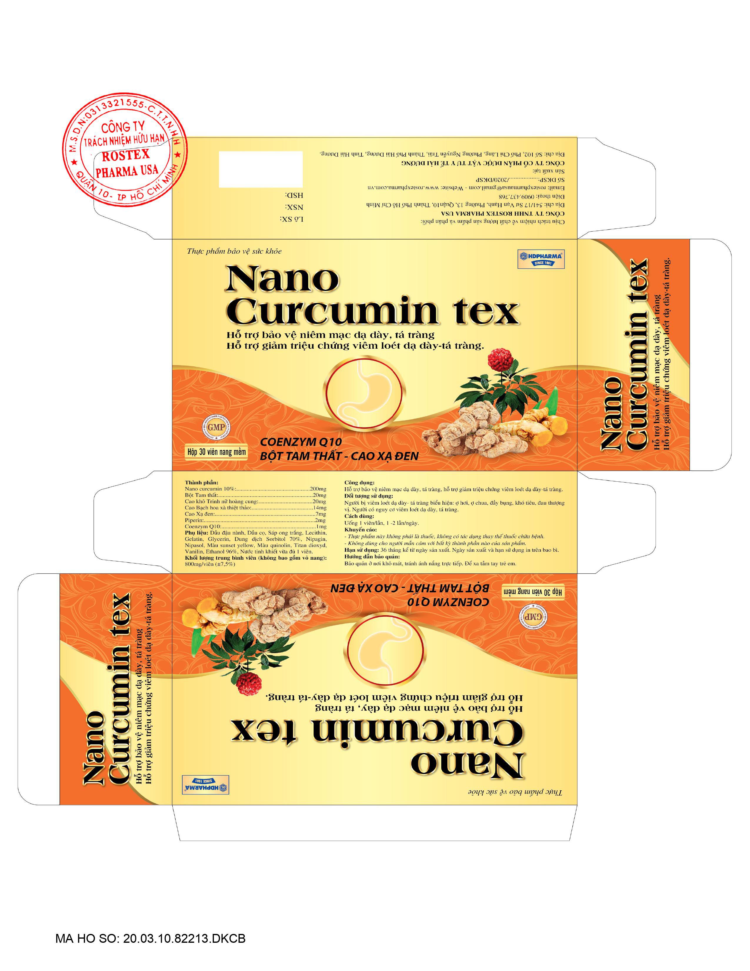 Nano Curcumin Tex HD Pharma (H/30v)