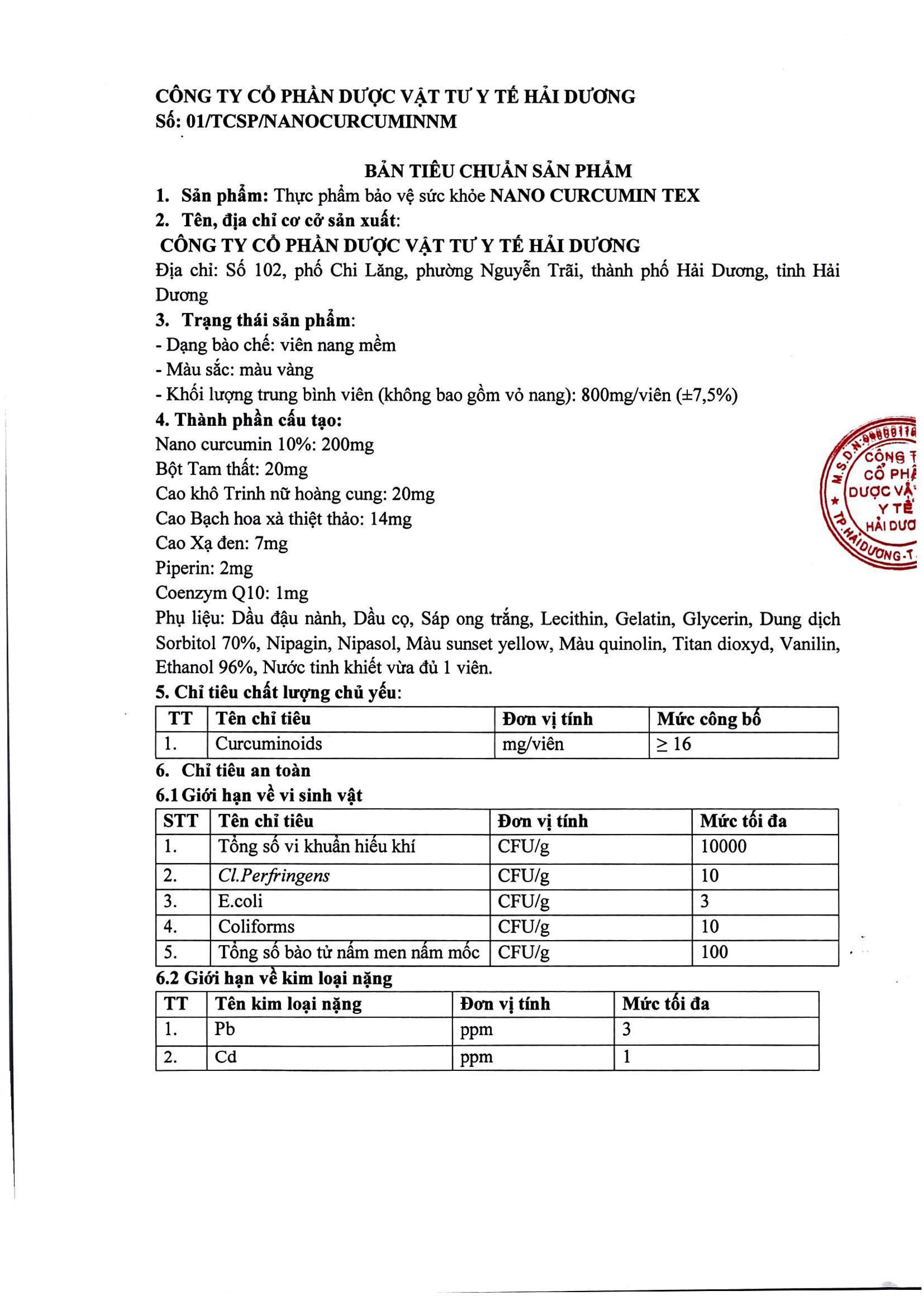 Nano Curcumin Tex HD Pharma (H/30v)