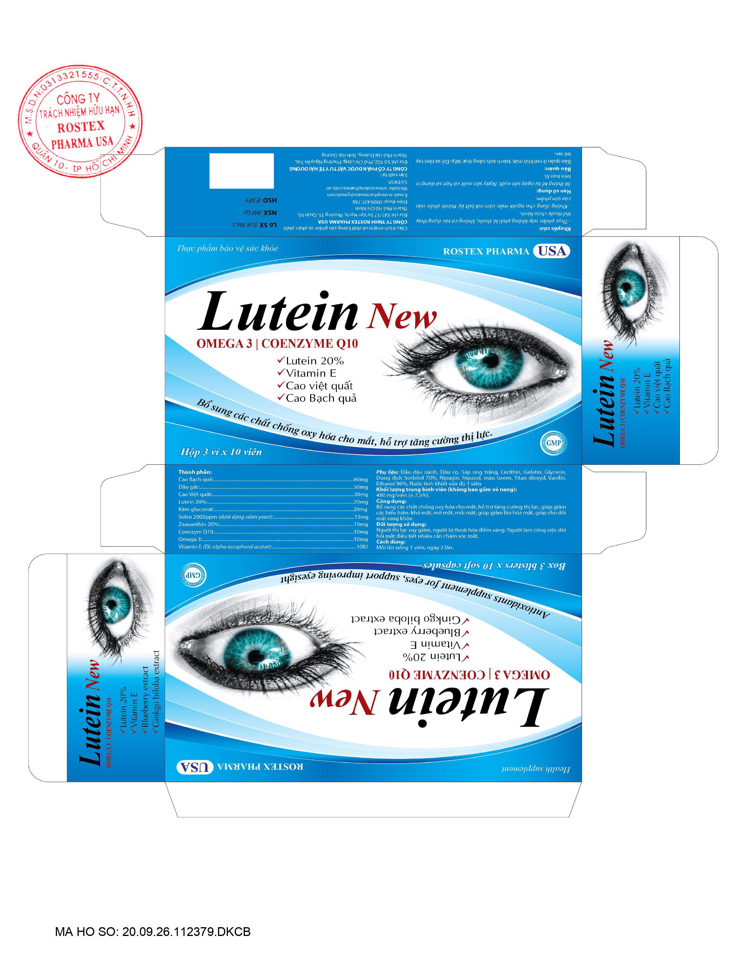 Lutein New Rostex (H/30v)