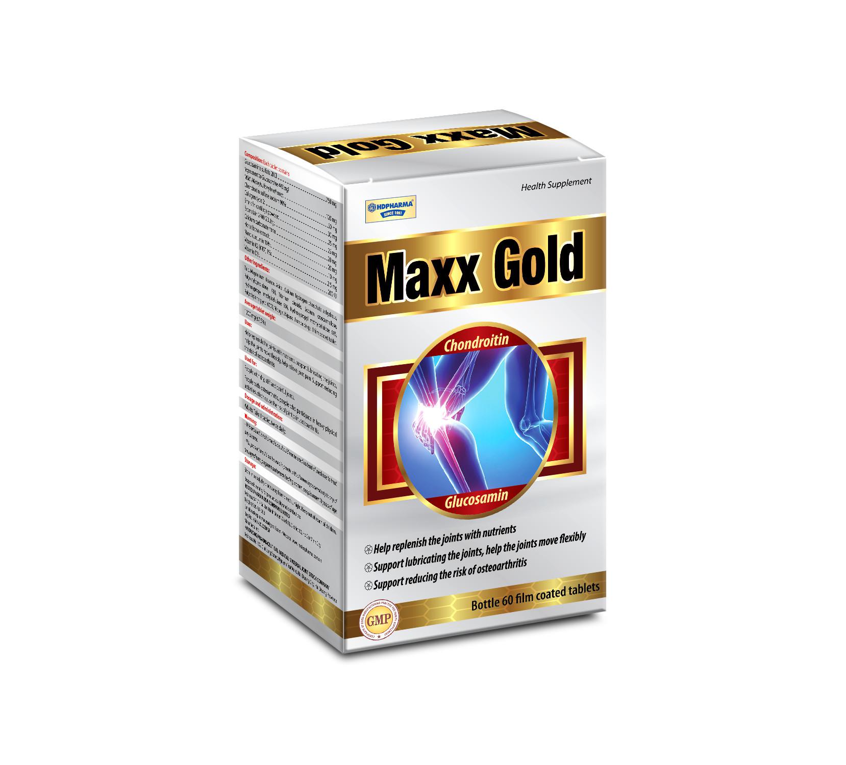 Maxx Gold (Chondroitin, Glucosamin) HD Pharma (H/60v) (Vàng)
