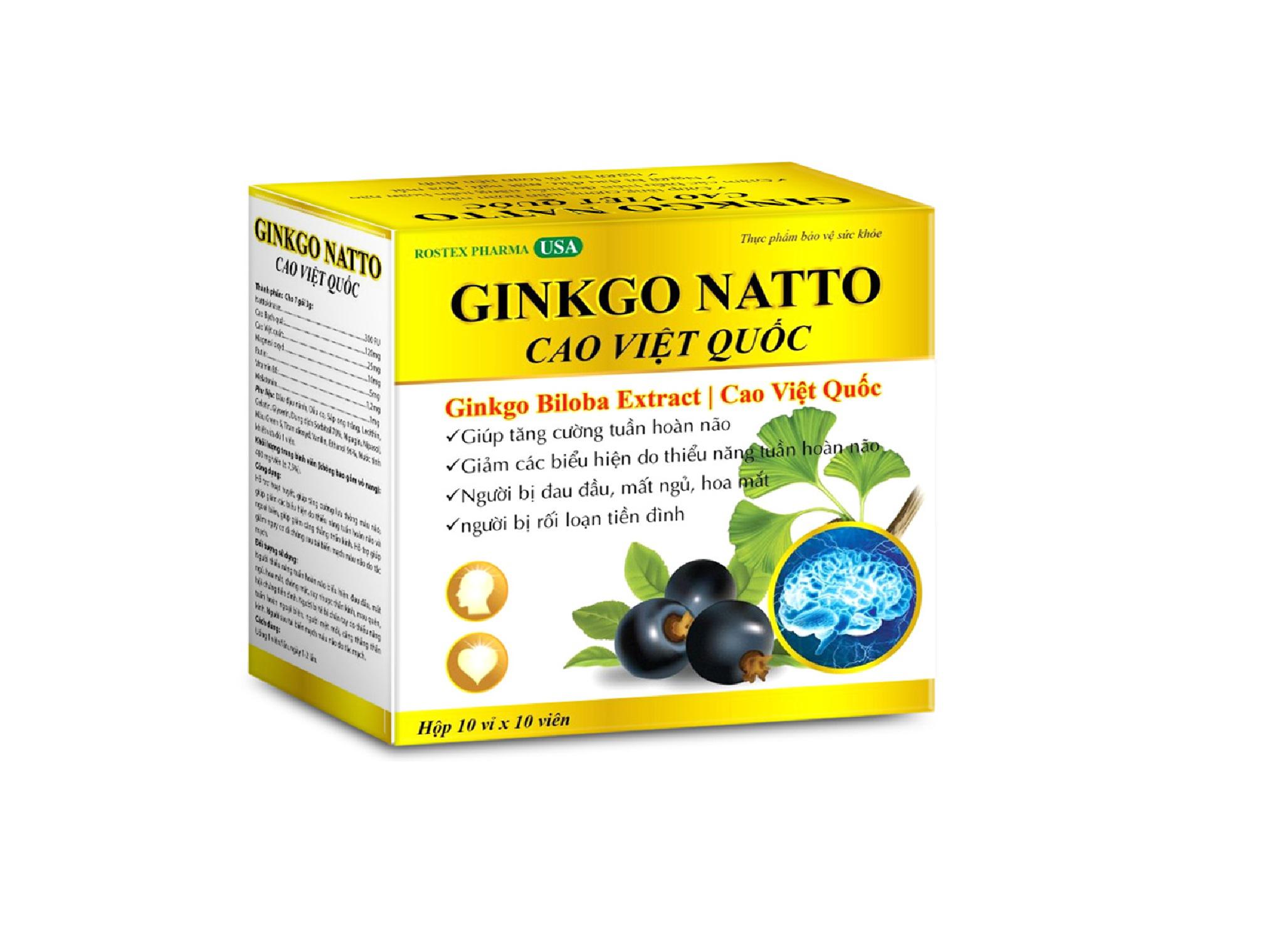Ginkgo Natto Cao Việt Quốc Rostex (H/100v) (Vàng)