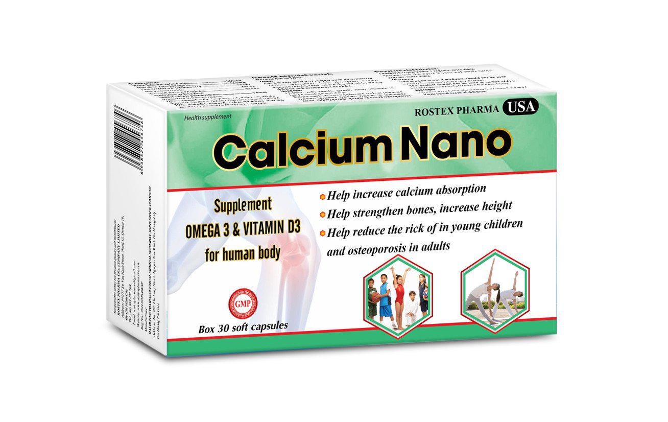 Calcium Nano Rostex (H/30v) (Xanh Lá)