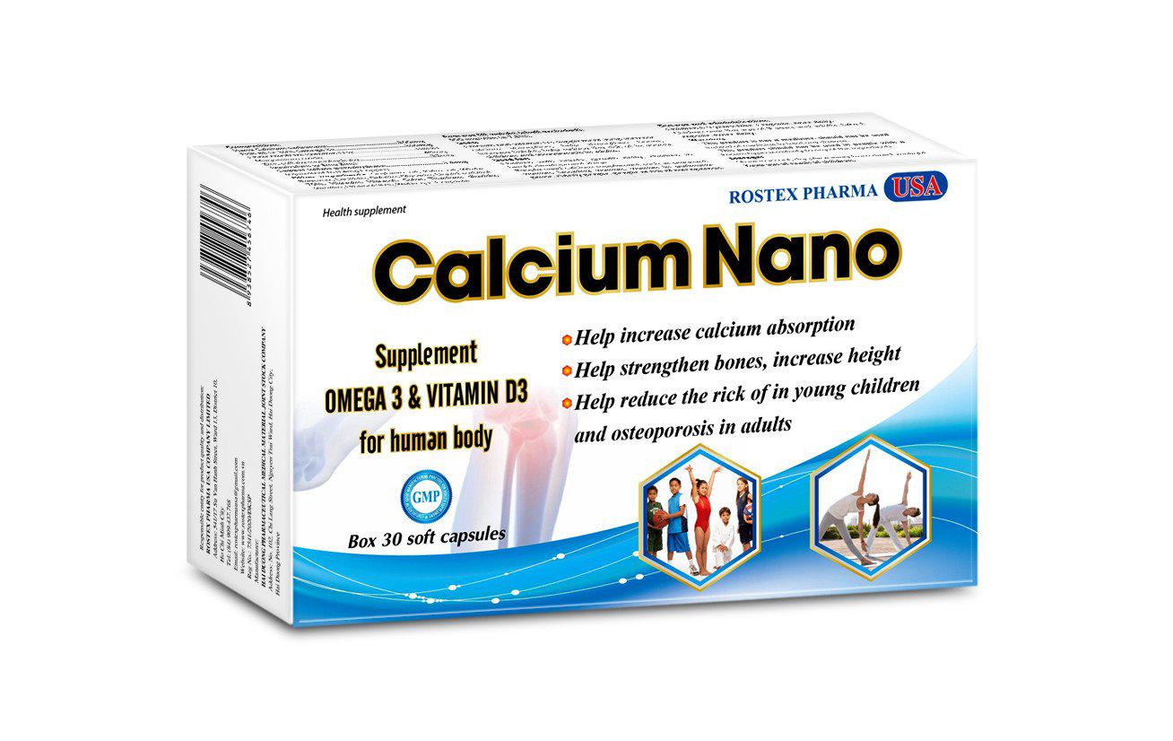 Calcium Nano Rostex (H/30v) (Xanh Dương)