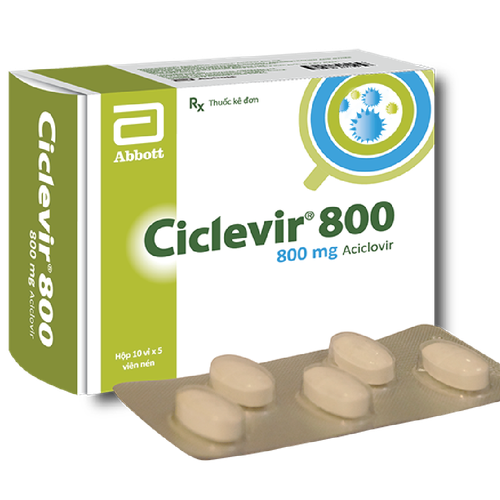 Ciclevir 800 (Aciclovir) Glomed (H/50v)