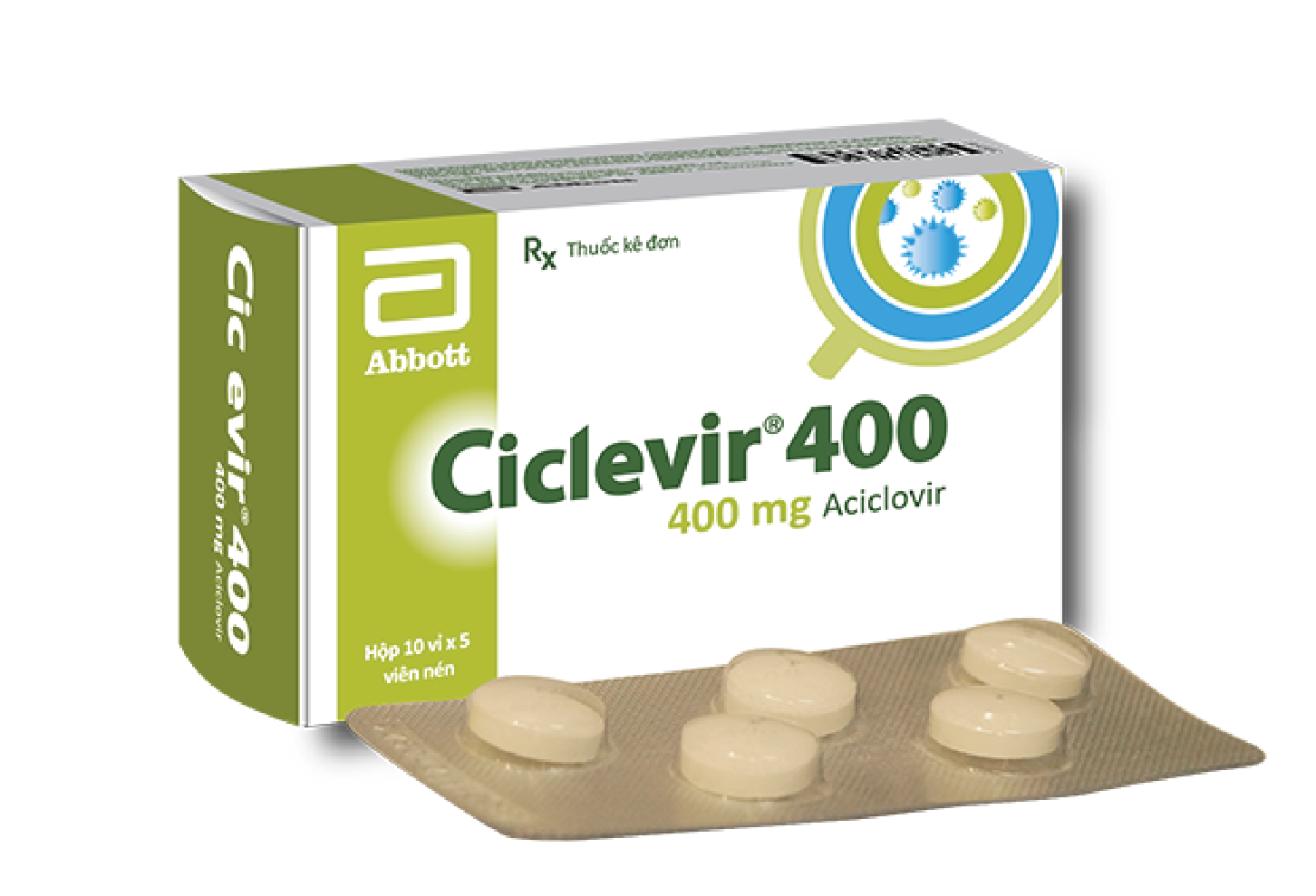 Ciclevir 400 (Aciclovir) Glomed (H/50v)