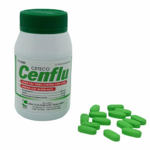 Cenflu (Paracetamol, Cafein, Phenylephrin) Ceteco (C/100v)