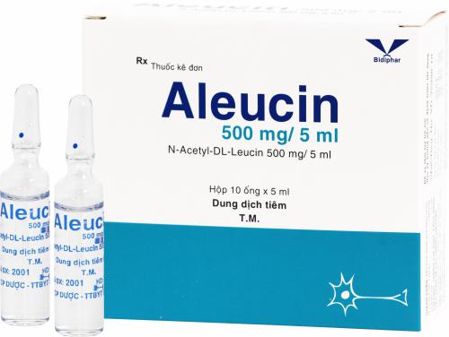 Aleucin 500mg/5ml (N-Acetyl-Dl-Leucin) Bidiphar (H/10 ống/5ml)