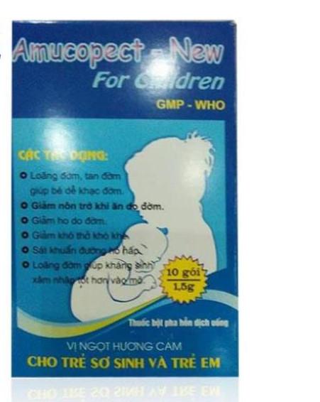 Amucopect - New For Children (Sulfogaiacol, Natri Benzoat) Pharbaco (H/10gói)