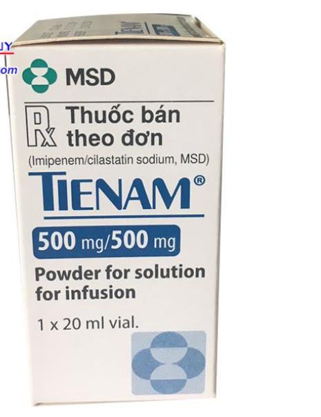 Tienam 500mg/500mg (Imipenem, Cilastatin) MSD (Lọ/20ml)