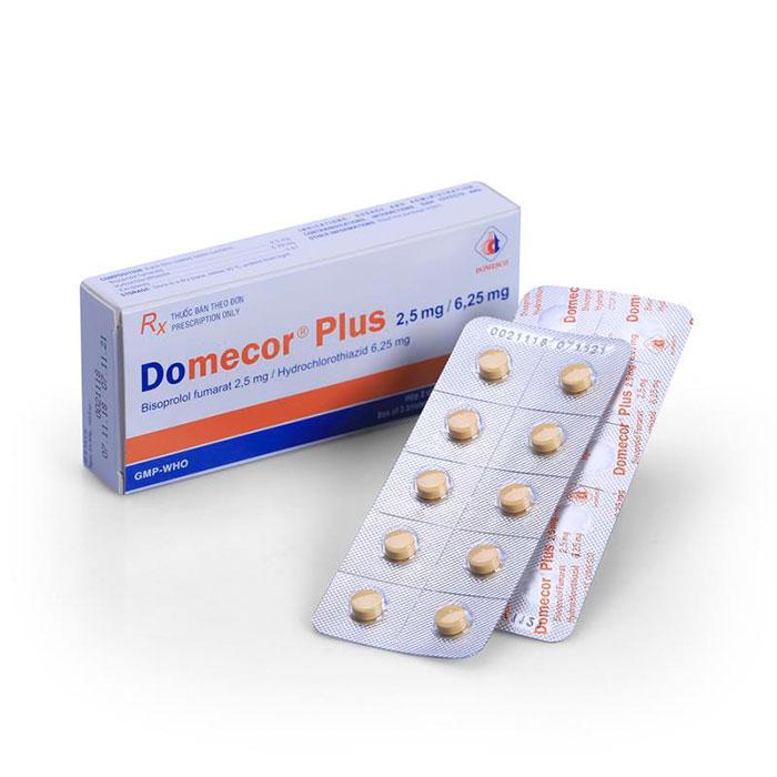 Domecor Plus 2,5 mg/6,25mg (Bisoprolol, Hydrochlorothiazid) Domesco (H/30v)