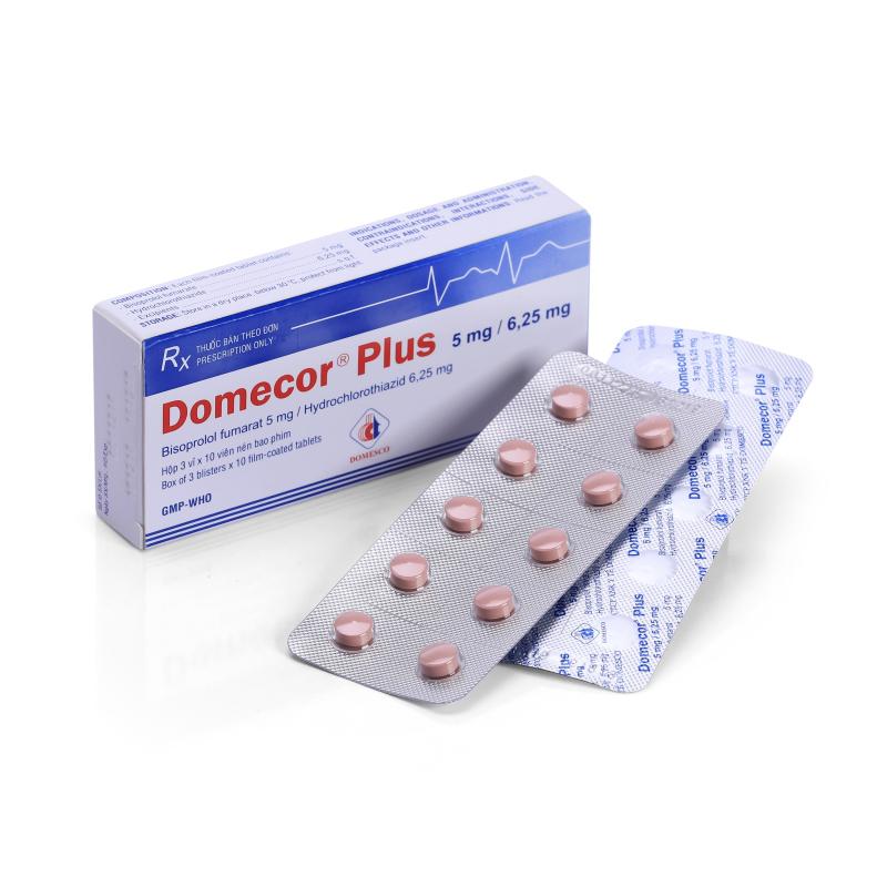 Domecor Plus 5mg/6,25mg (Bisoprolol, Hydrochlorothiazid) Domesco (H/30v)