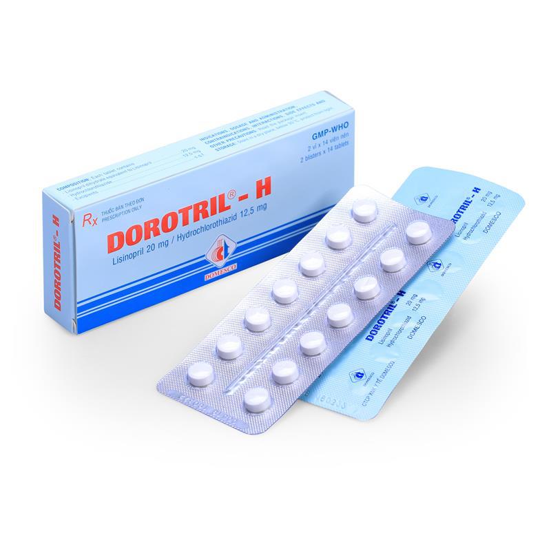 Dorotril - H 20mg/12.5mg (Lisinopril, Hydrochlorothiazid) Domesco (H/28v)