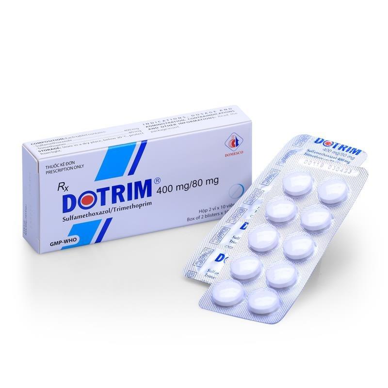 Dotrim 400mg/80mg (Sulfamethoxazol, Trimethoprim) Domesco (H/20v)