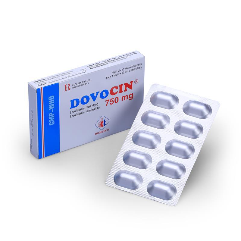 Dovocin 750mg (Levofloxacin) Domesco (H/10v)