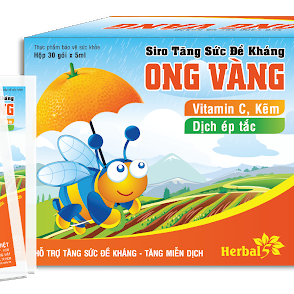 Siro Tăng Sức Đề Kháng Ong Vàng Herbal (H/30gói)