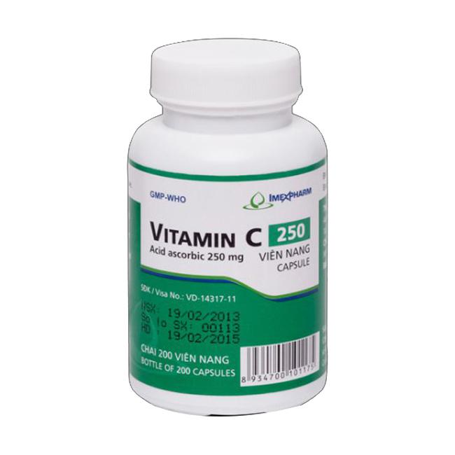 Vitamin C 250mg Capsules Imexpharm (C/200v)