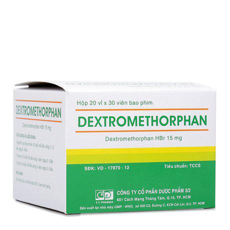 Dextromethorphan 15mg DP 3/2 (H/600v)