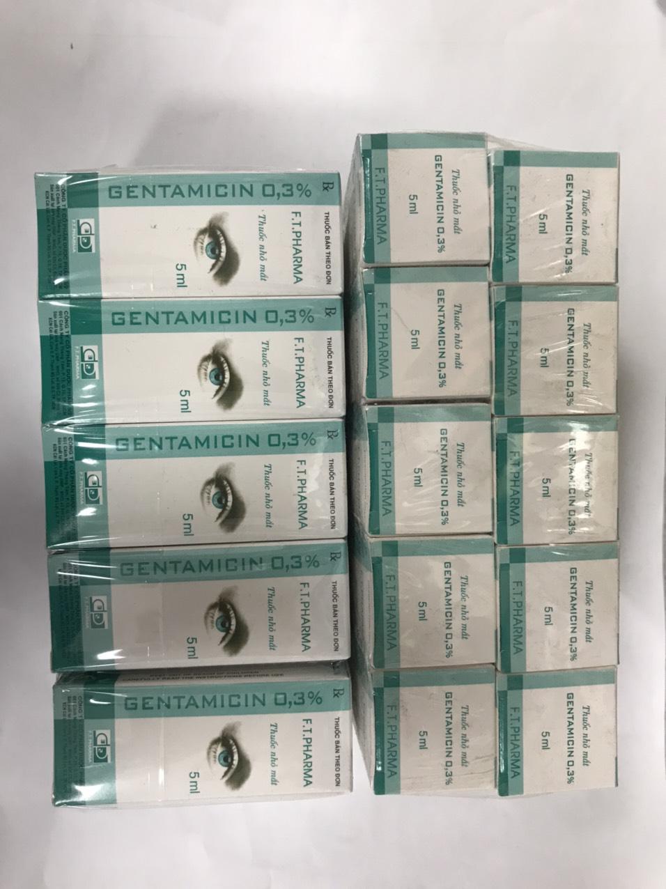 Gentamicin 0,3% DP 3/2 (Lốc/10c/5ml)