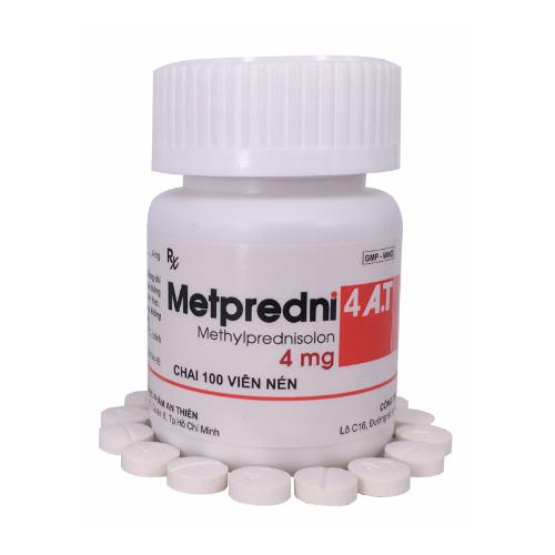 Metpredni A.T 4 (Methylprednisolon) An Thiên (C/100v)