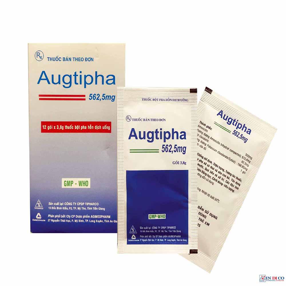 Augtipha 562,5mg (Amoxicillin, Acid Clavulanic)Tipharco (H/12g)