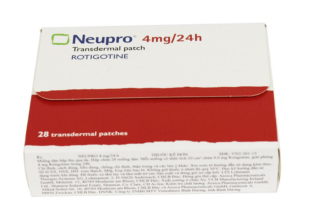 Neupro Patch 4mg/24h (Rotigotine) Sanofi (H/28m)
