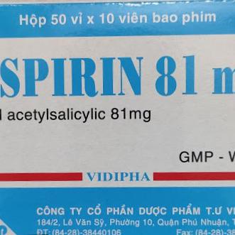 Aspirin 81mg Vidipha (H/500v)