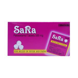 Sara (Paracetamol) 500mg Thai Nakorn (H/100v) (Tím)