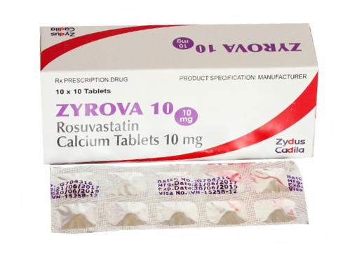 Zyrova 10 (Rosuvastatin) Zydus (h/100v)