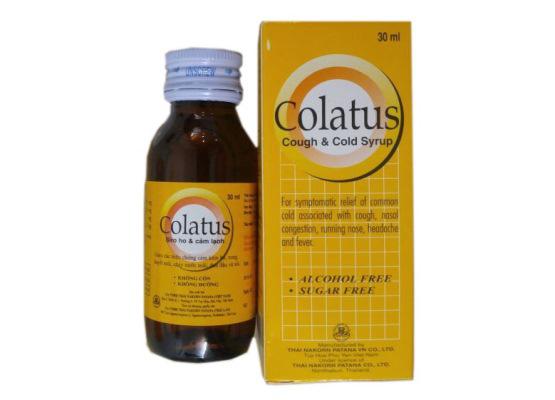 Colatus (Paracetamol, Phenylephrin, Clorpheniramin, Dextromethorphan ) Thai Nakorn (C/30ml)