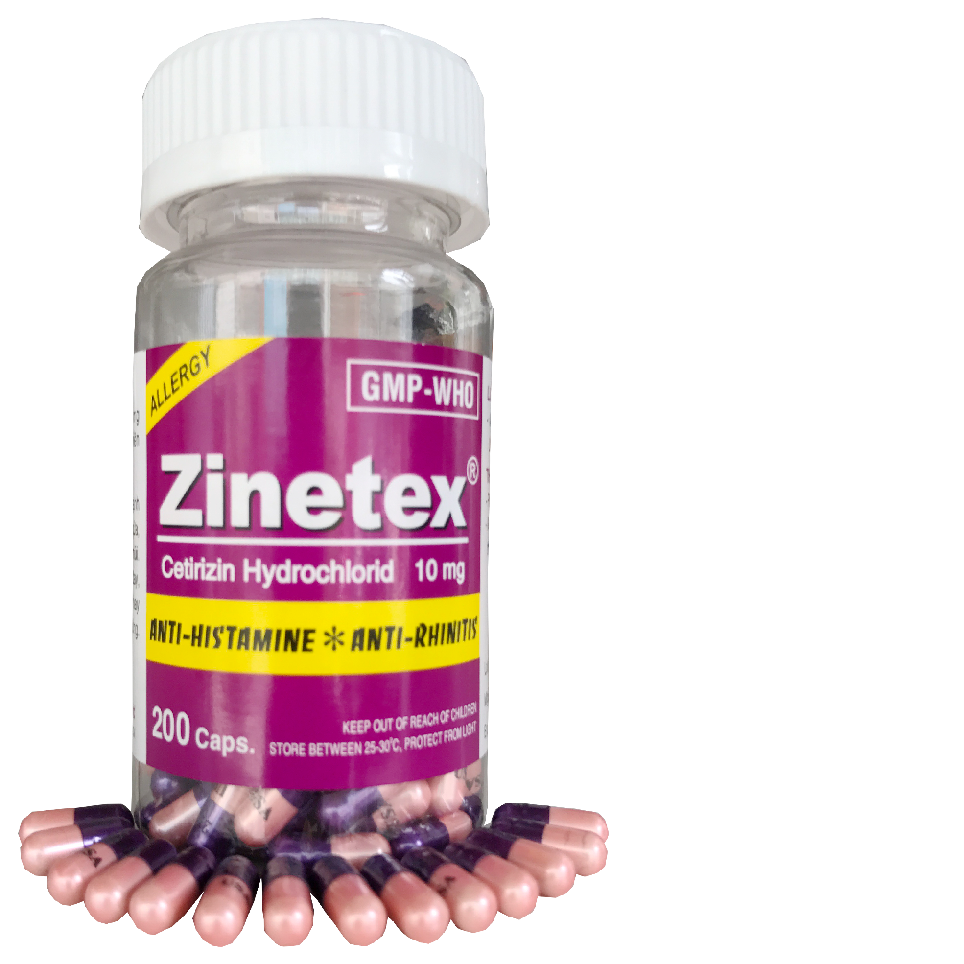 Zinetex (Cetirizin HCl) 10mg Usa-Nic (C/200v)