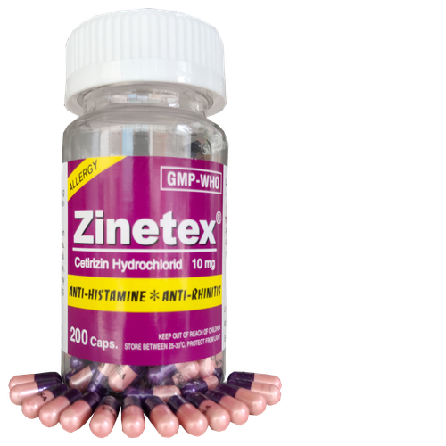 Zinetex (Cetirizin HCl) 10mg Usa-Nic (C/200v)