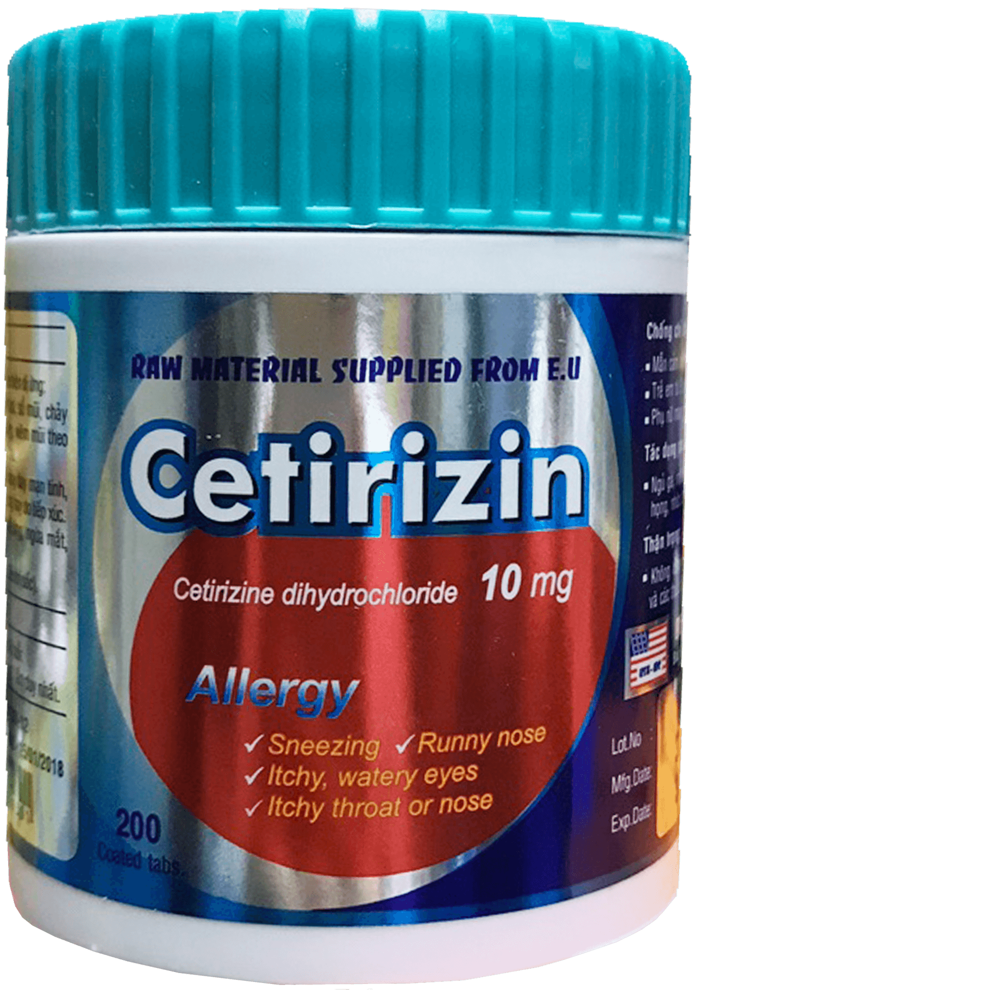 Cetirizin 10mg Usa-Nic (C/200v)