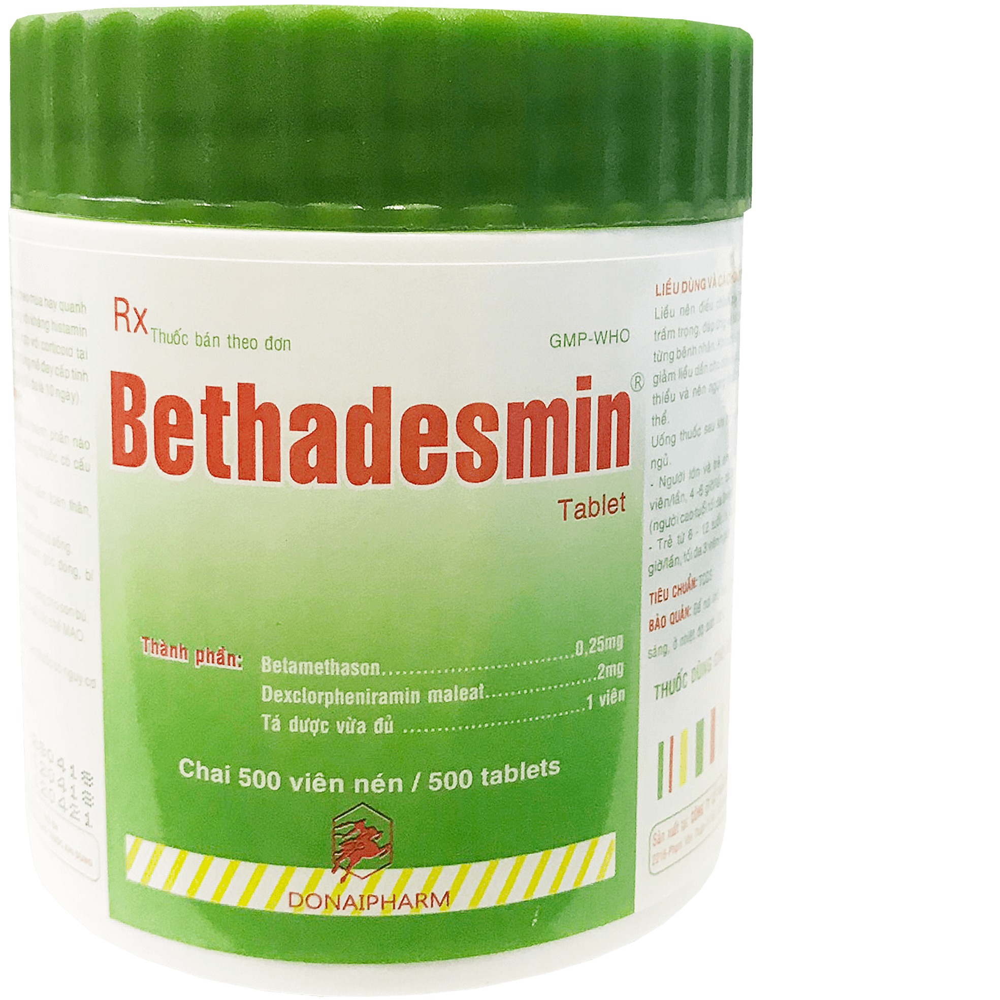 Bethadesmin (Dexclorpheniramin, Betamethason) Donaipharm (C/500v)