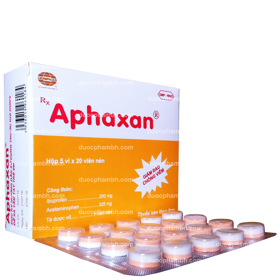 Aphaxan (Ibuprofen, Acetaminophen) Armephaco (H/100v)