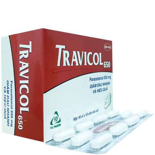 Travicol 650 Paracetamol TV.Pharm (H/100v)