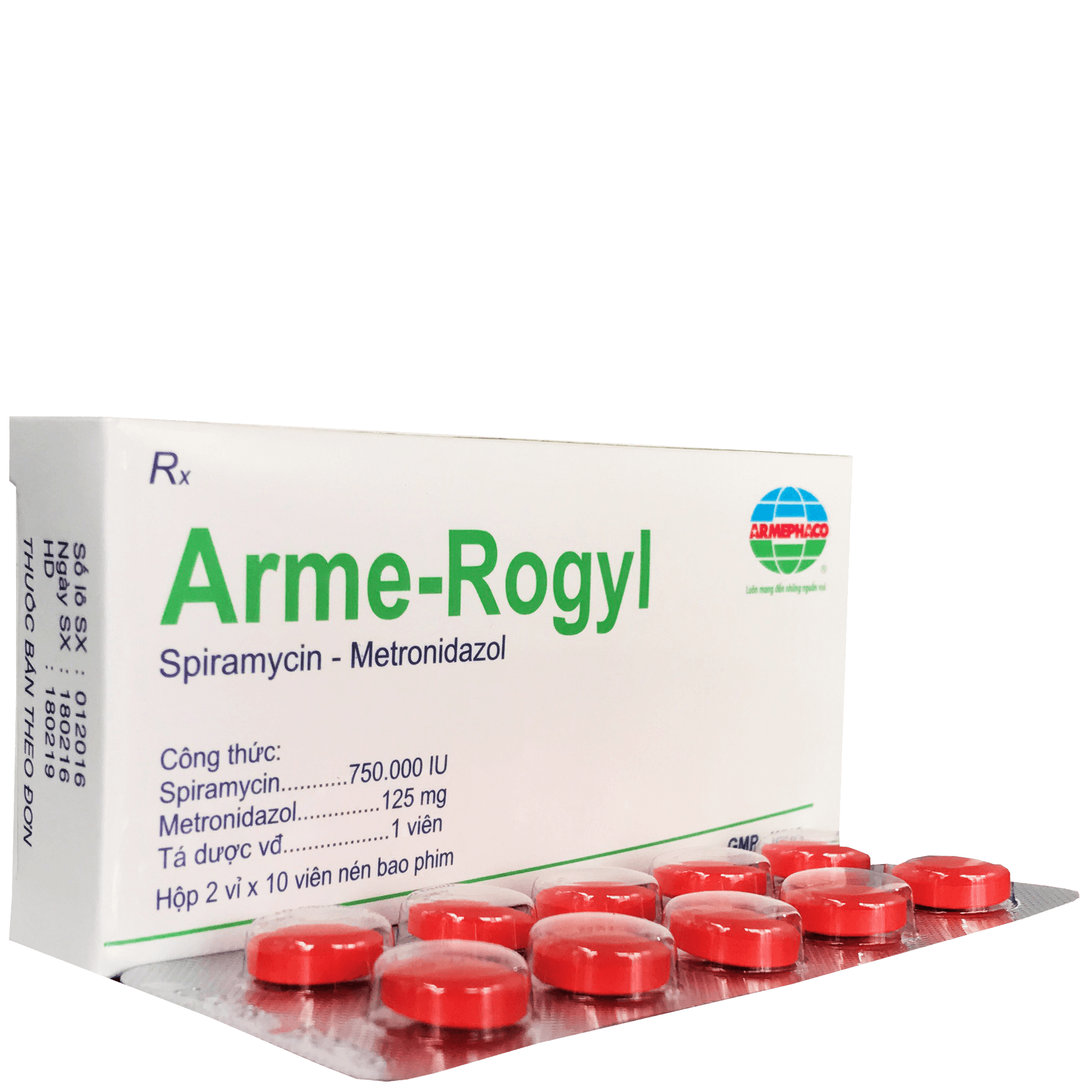 Arme-Rogyl (Spiramycin, Metronidazol) Armephaco (H/20v)