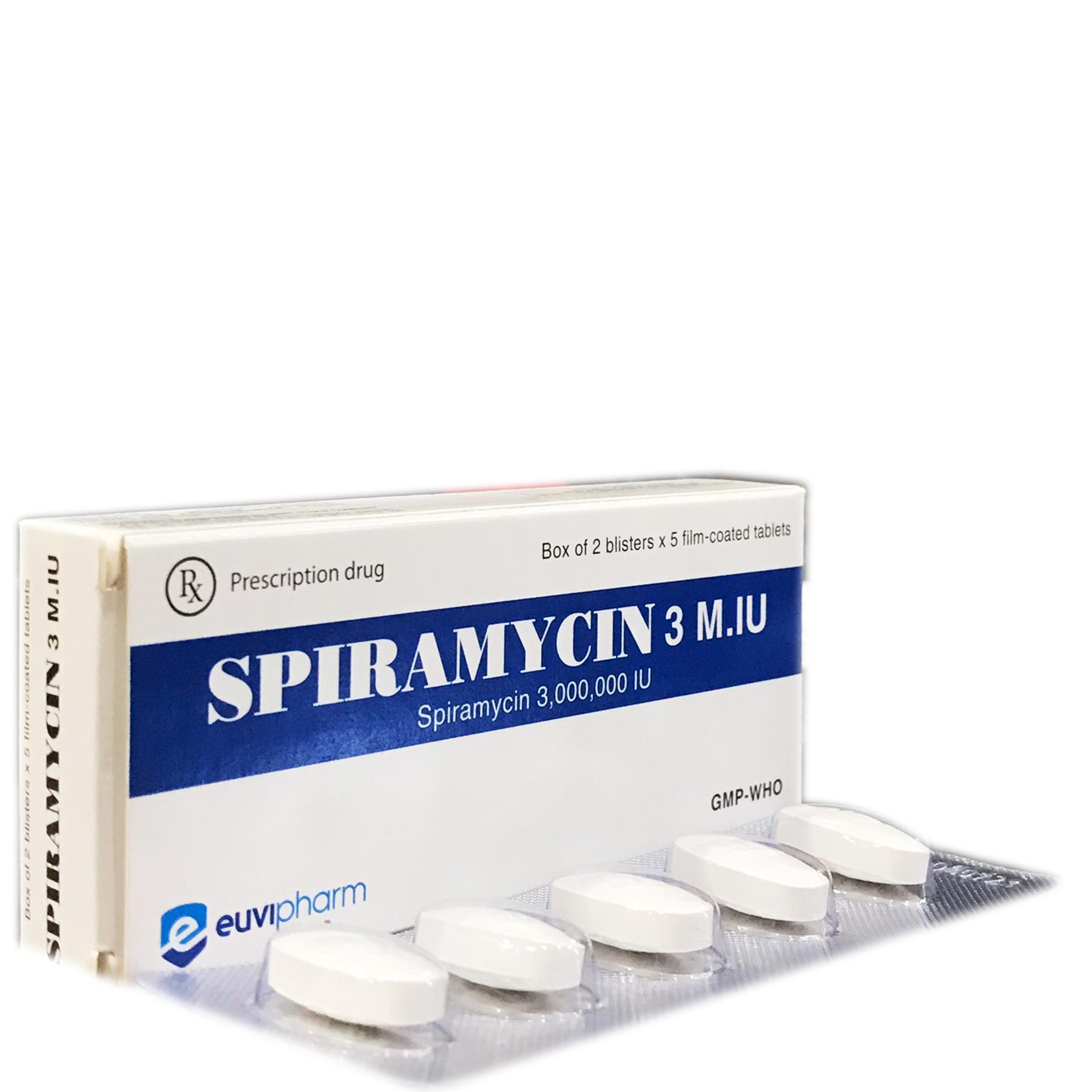 Spiramycin 3M.IU Euvipharm (H/10v)