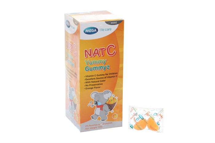 Kẹo Nat C Yummy Gummyz Mega (H/25g/2v)