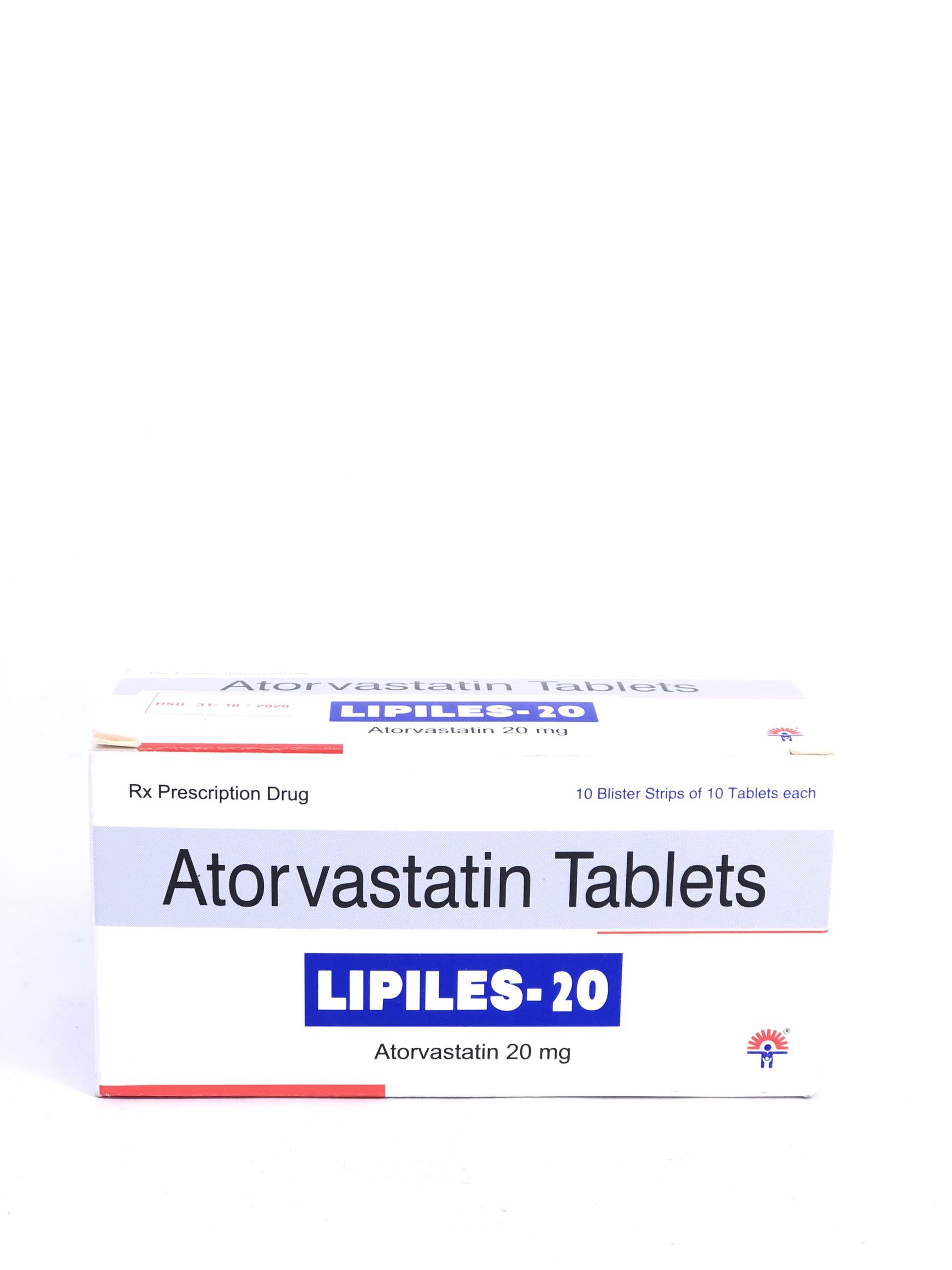 Atorvastatin tablets  Lipiles 20mg_Indchemie (h/100v)