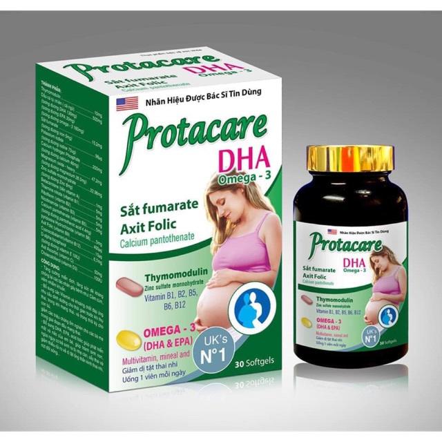 Protacare DHA Omega-3 DPQT USA (C/30v) (Xanh Lá)