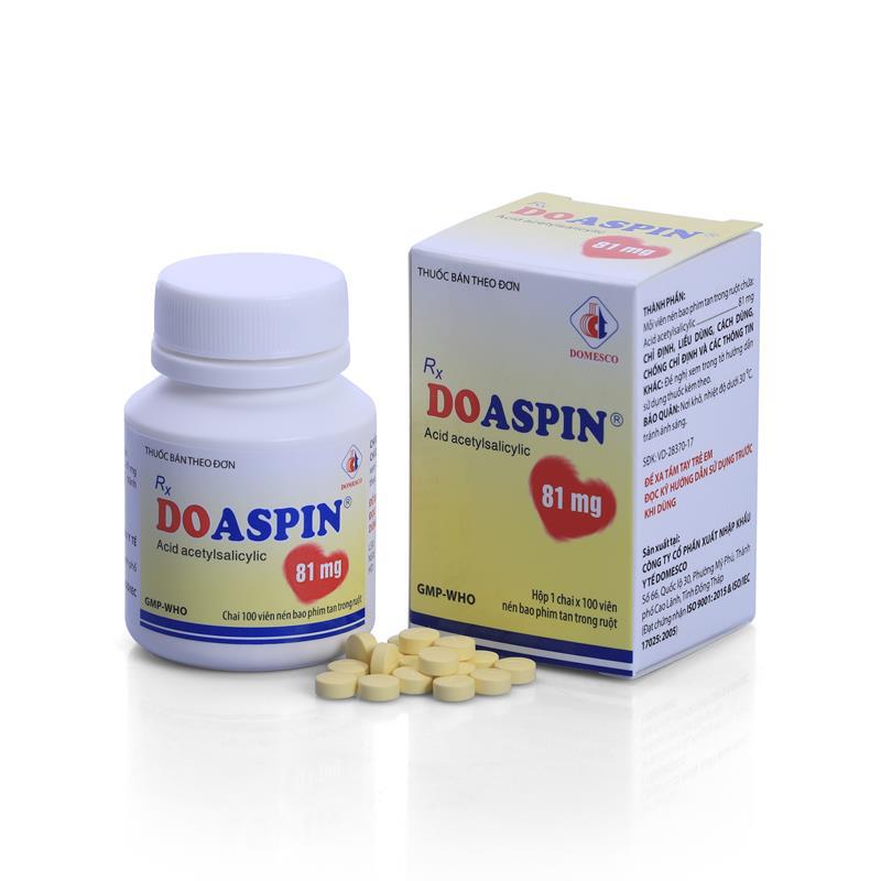 Doaspin (Aspirin) 81mg Domesco (C/100v)