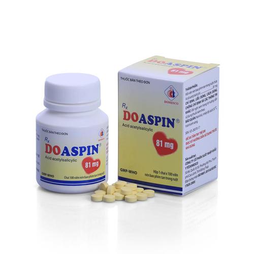 Doaspin (Aspirin) 81mg Domesco (C/100v)