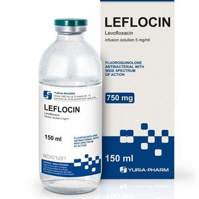 Leflocin (Levofloxacin) 5mg/ml Yuria (C/150ml)