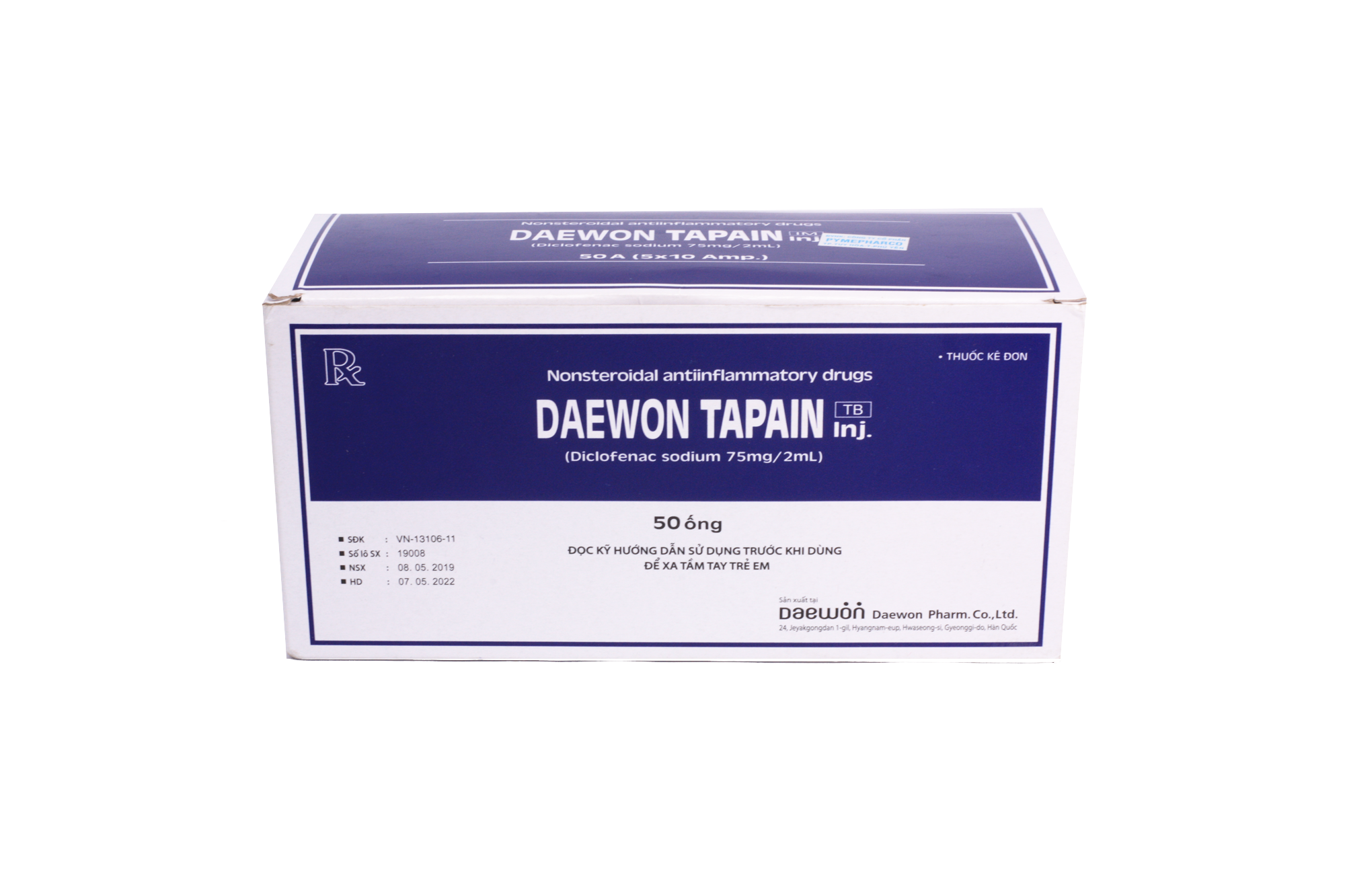 Daewon Tapain (Diclofenac) 75mg/2ml Korea (H/50 ống/2ml)