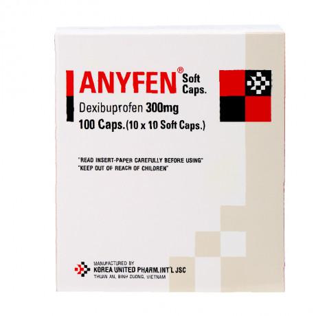 Anyfen Soft Caps (Dexibuprofen) 300mg Korea (H/100v)