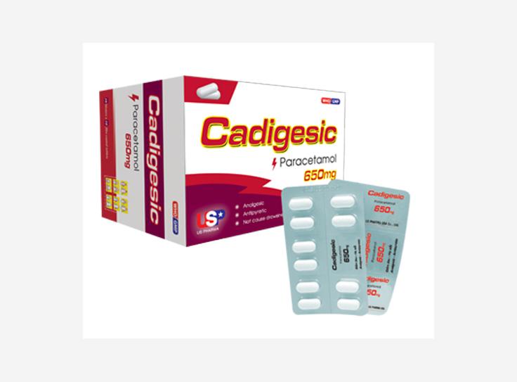 Cadigesic 650 (Paracetamol) US Pharma (H/100v)