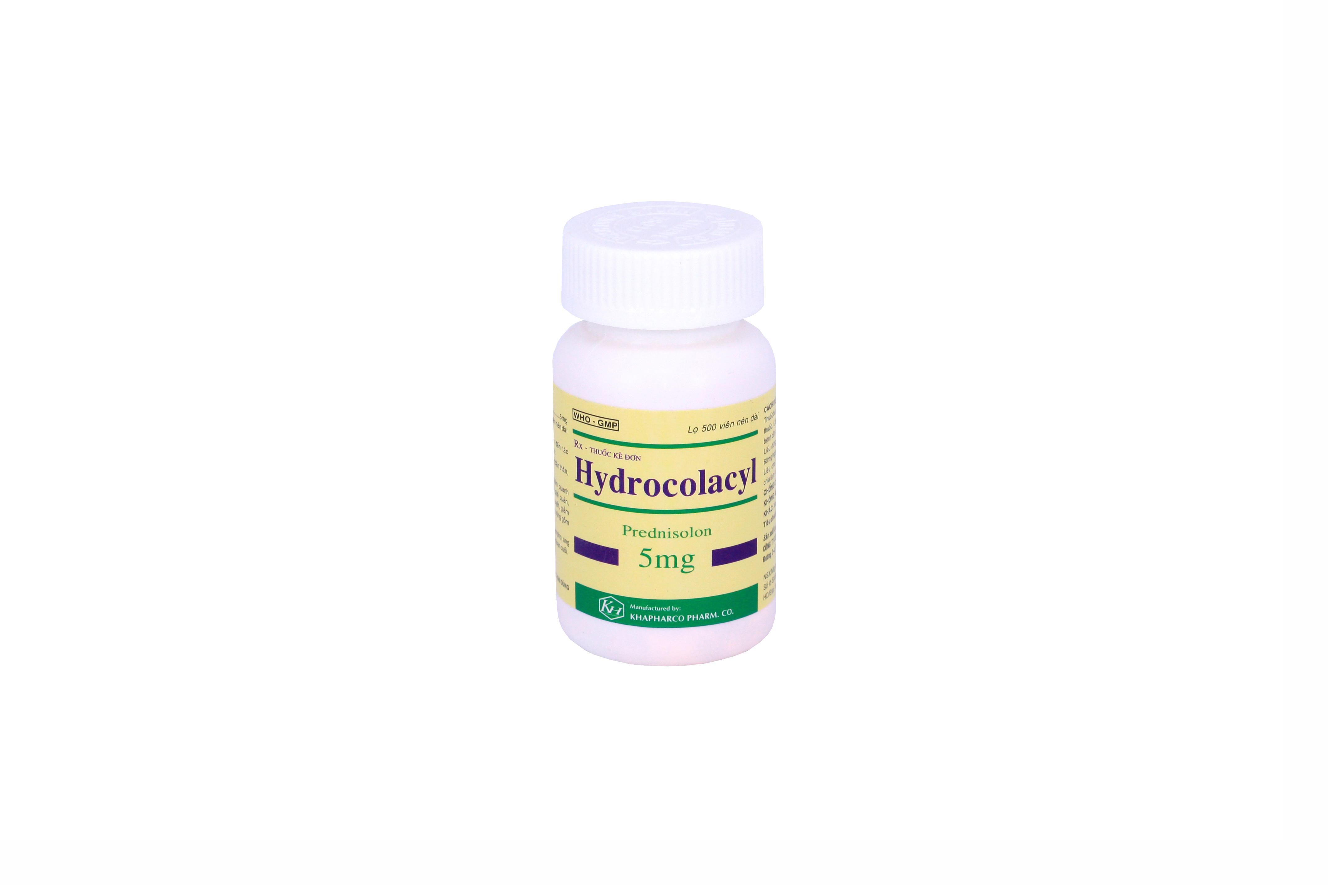 Hydrocolacyl (Prednisolon) 5mg Vàng Khapharco (C/500v)